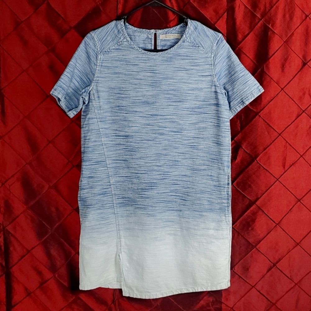 All Saints Blue and White Dress